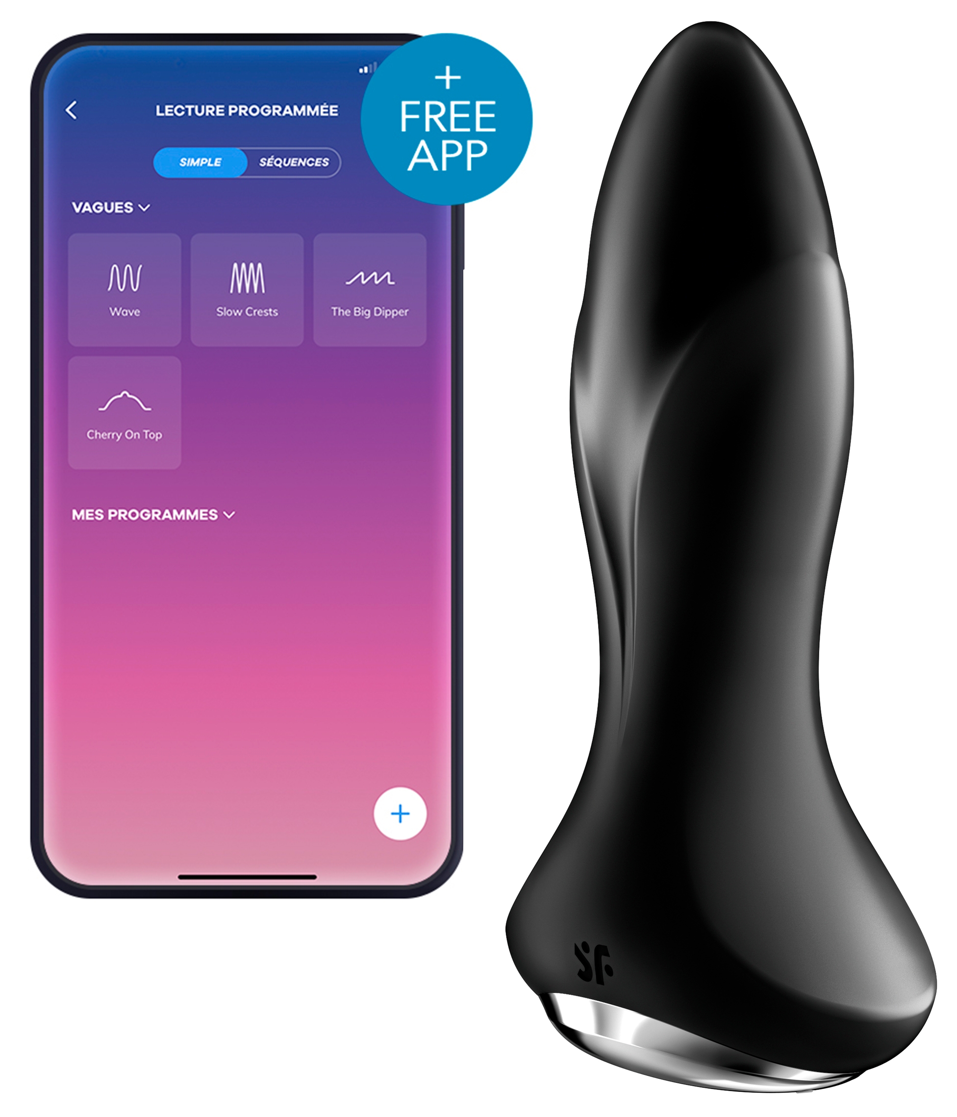plug-vibrant-connecte-rotator-plug-satisfyer-10-x-4cm-noir plug vibrant connecte rotator plug satisfyer 10 x 4cm noir