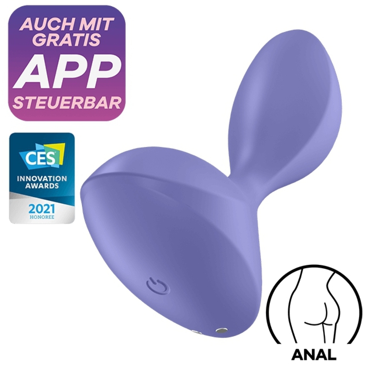 plug vibrant connecte sweet seal satisfyer 7 x 35cm lilas