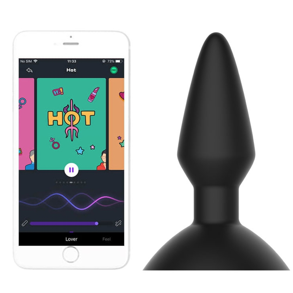 plug vibrant controle a distance equinox 9 x 35 cm