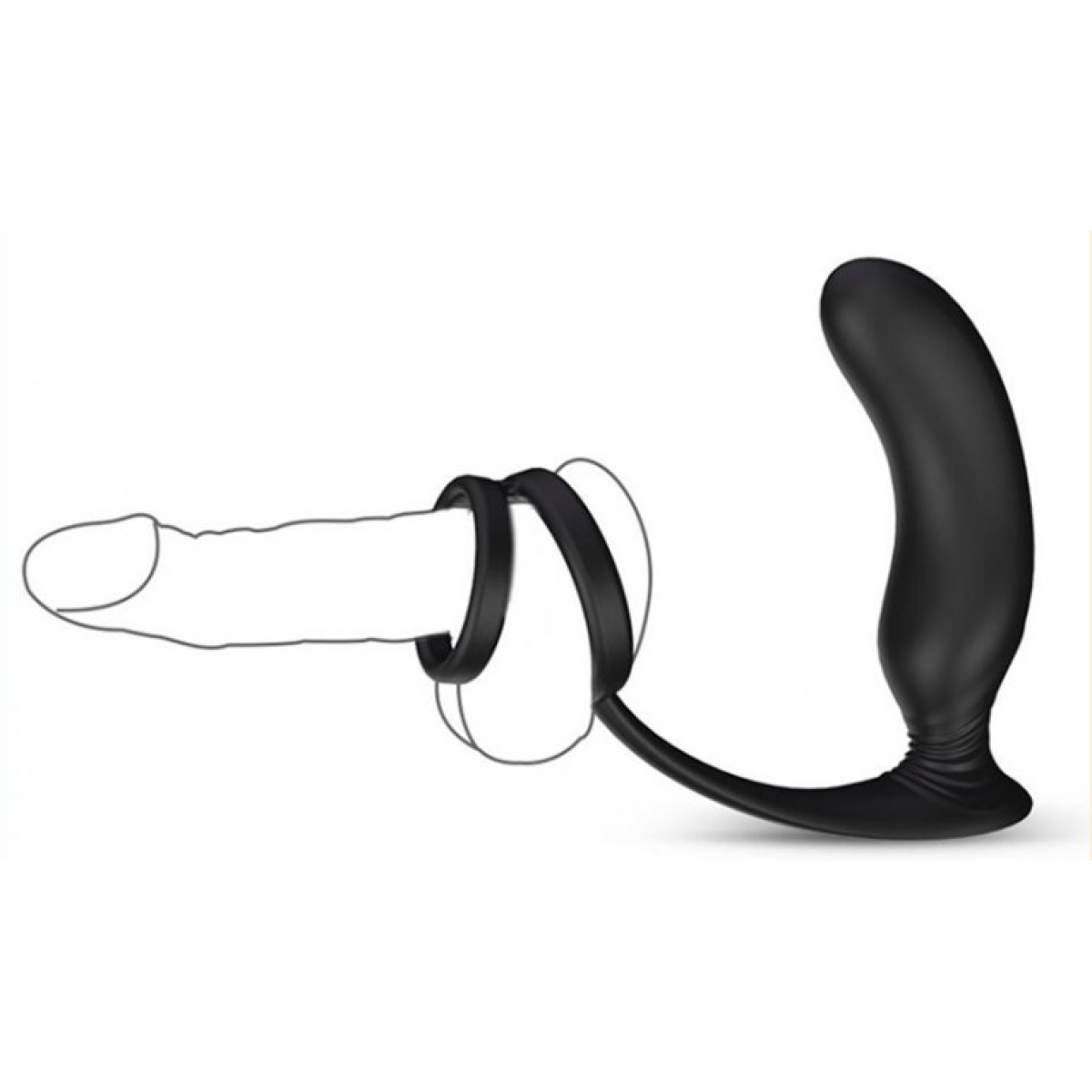 plug vibrant et cockring lanco 11 x 32 cm 1