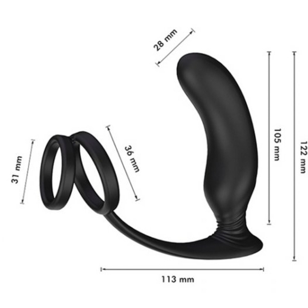 plug vibrant et cockring lanco 11 x 32 cm 3