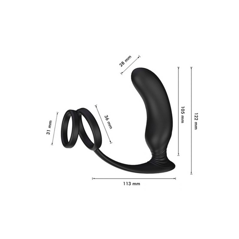 plug vibrant et cockring lanco 11 x 32 cm 3