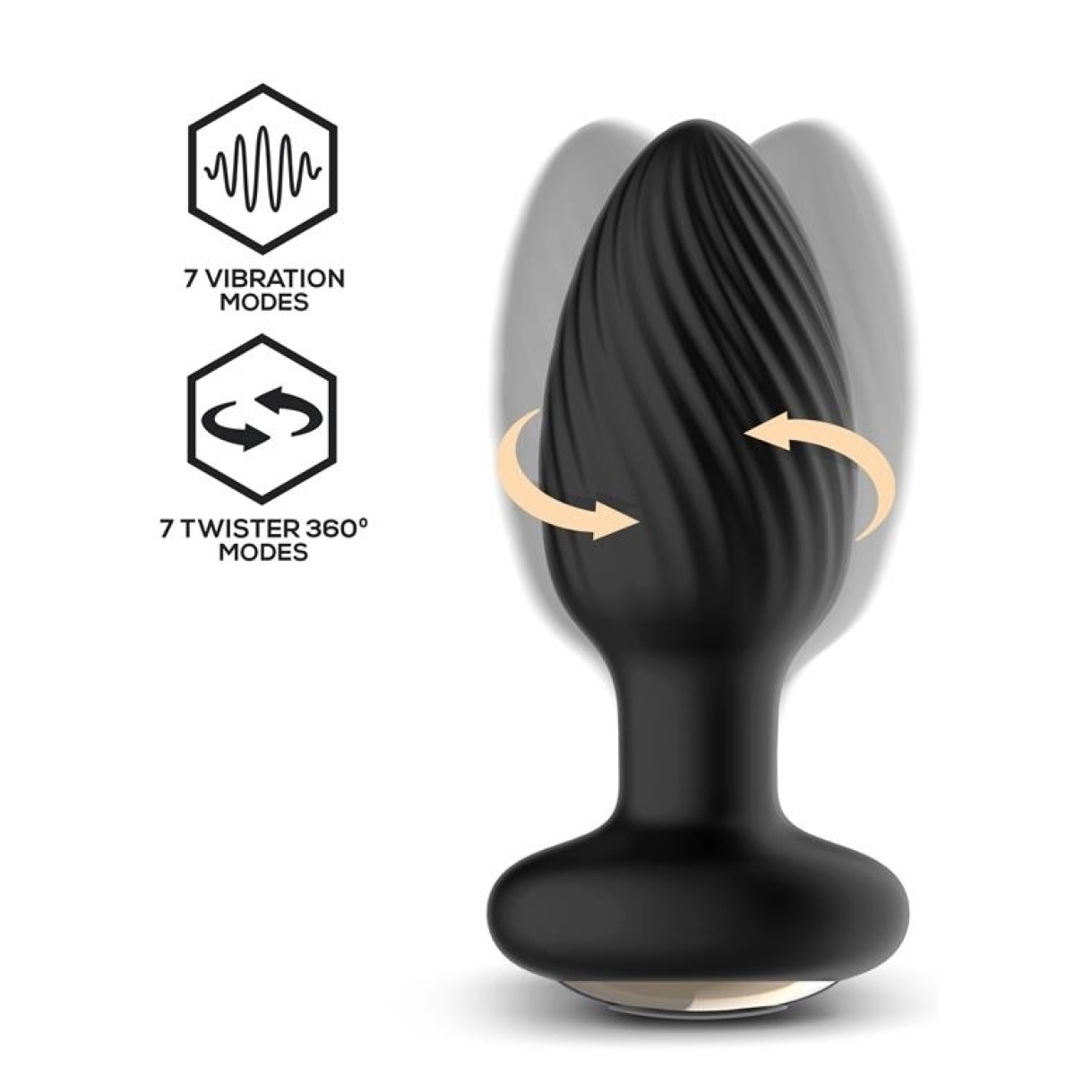 plug vibrant et rotatif drago 8 x 34cm 3