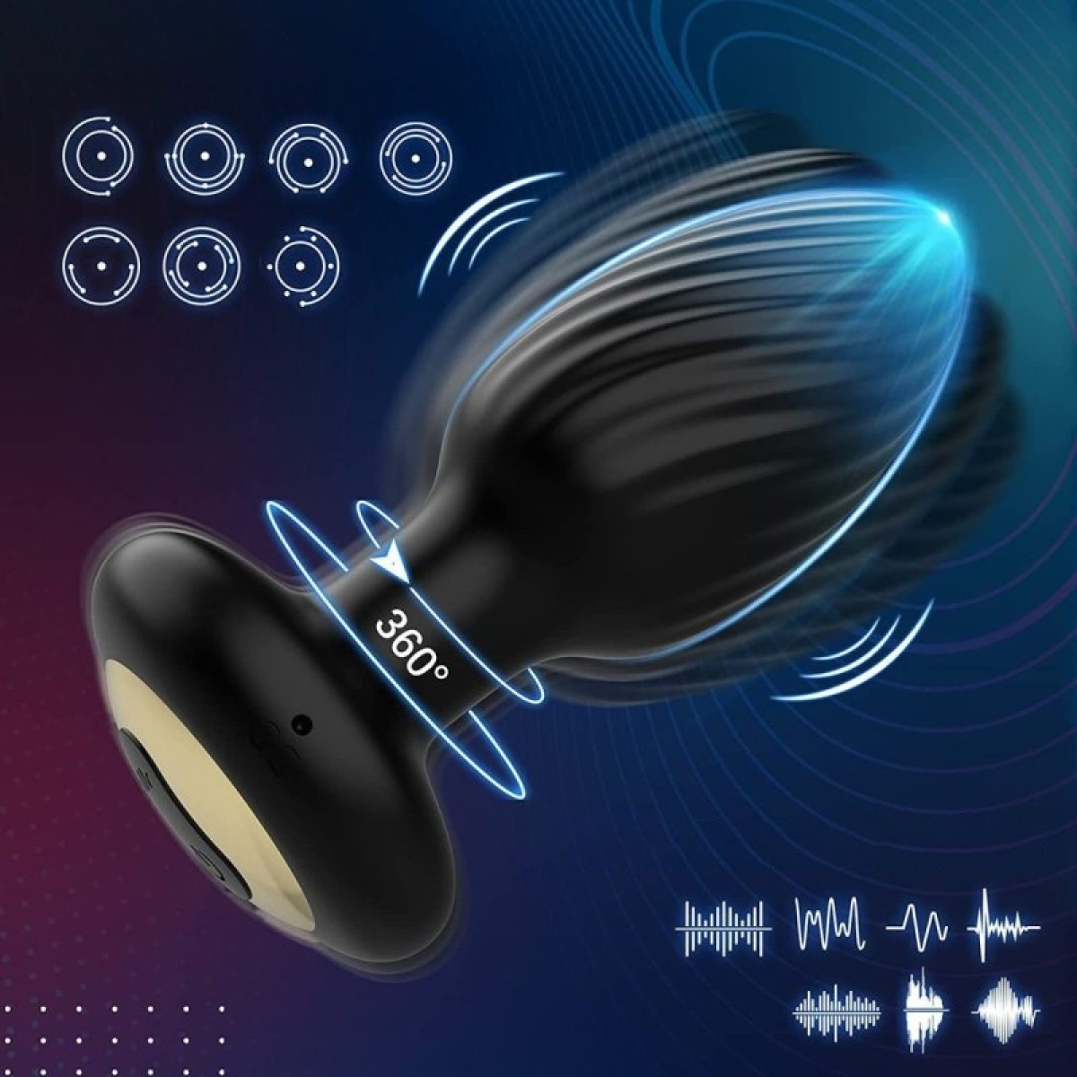 plug vibrant et rotatif turn ass 8 x 34cm 5