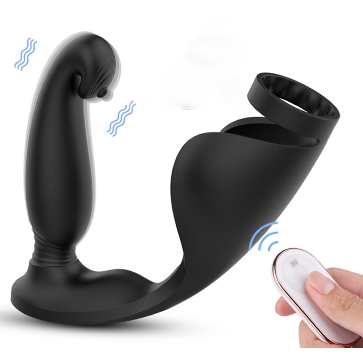 plug vibrant et sac a bourses rapteus 11 x 3cm anneau 30mm