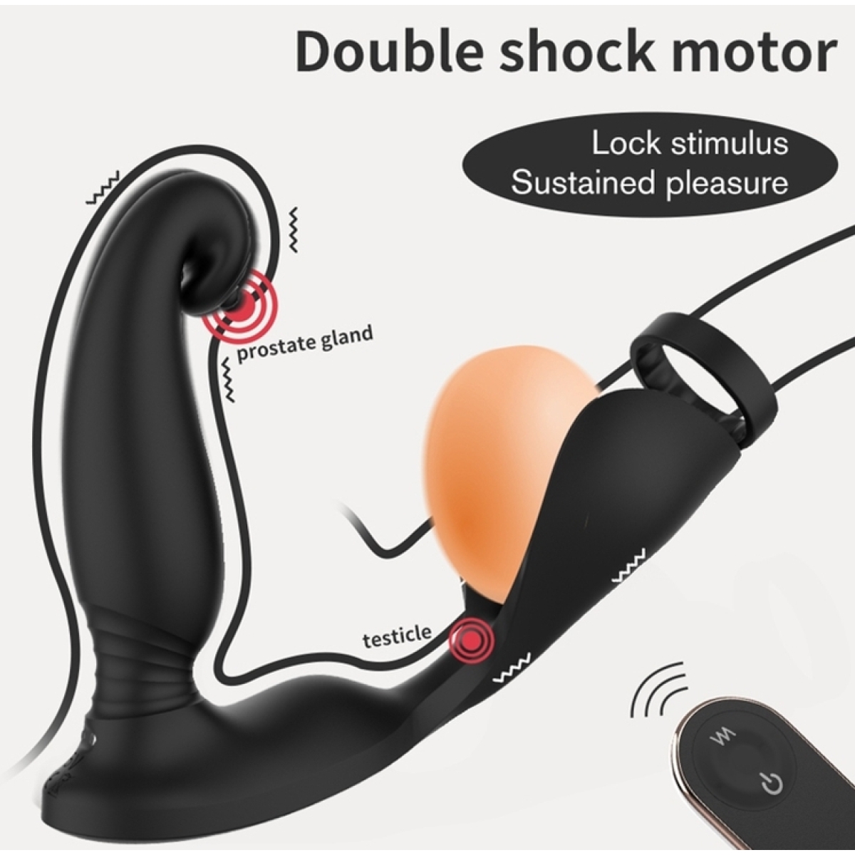 plug vibrant et sac a bourses rapteus 11 x 3cm anneau 30mm 2