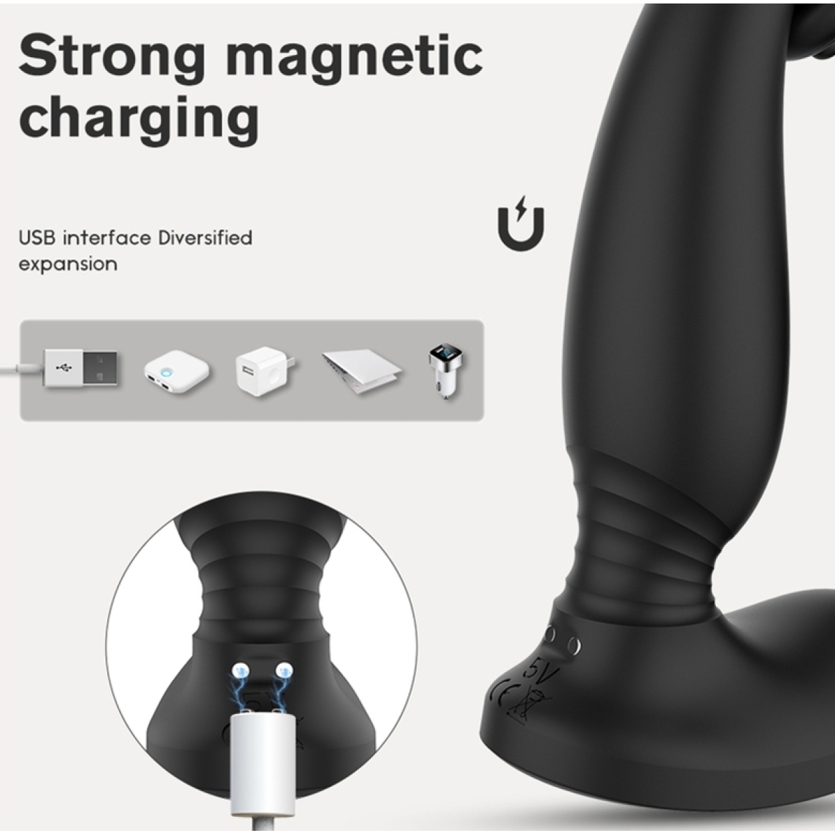 plug vibrant et sac a bourses rapteus 11 x 3cm anneau 30mm 4