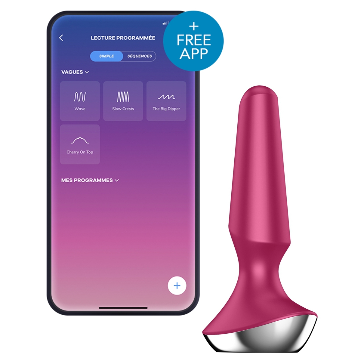 plug vibrant ilicious 2 satisfyer 10 x 3cm violet