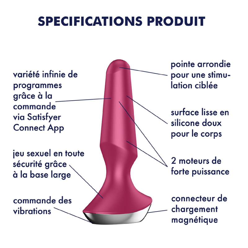 plug vibrant ilicious 2 satisfyer 10 x 3cm violet 2