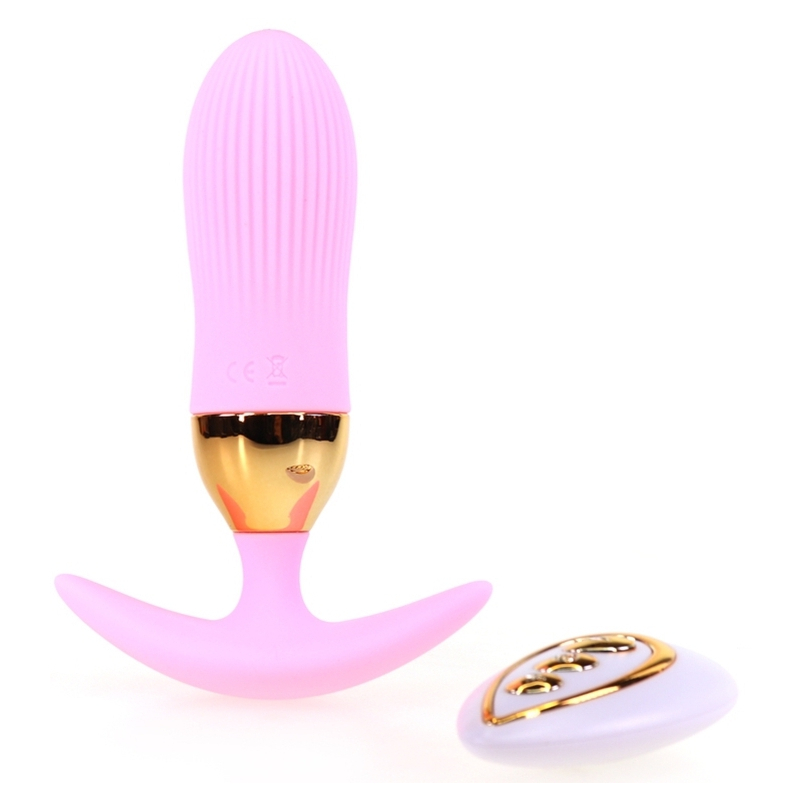 plug vibrant stripe egg 10 x 3cm rose
