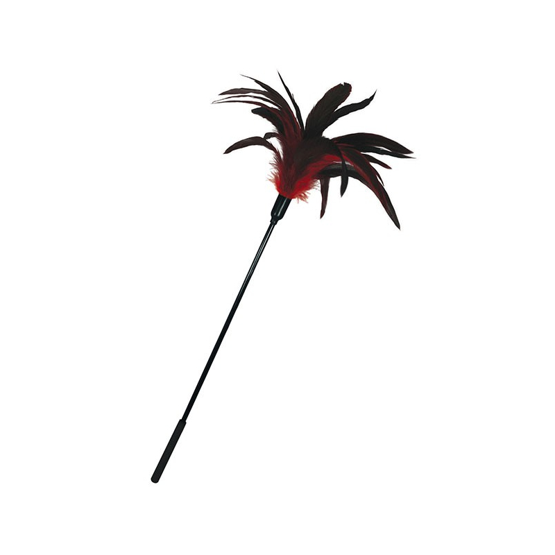plumeau rouge et noir 57 cm