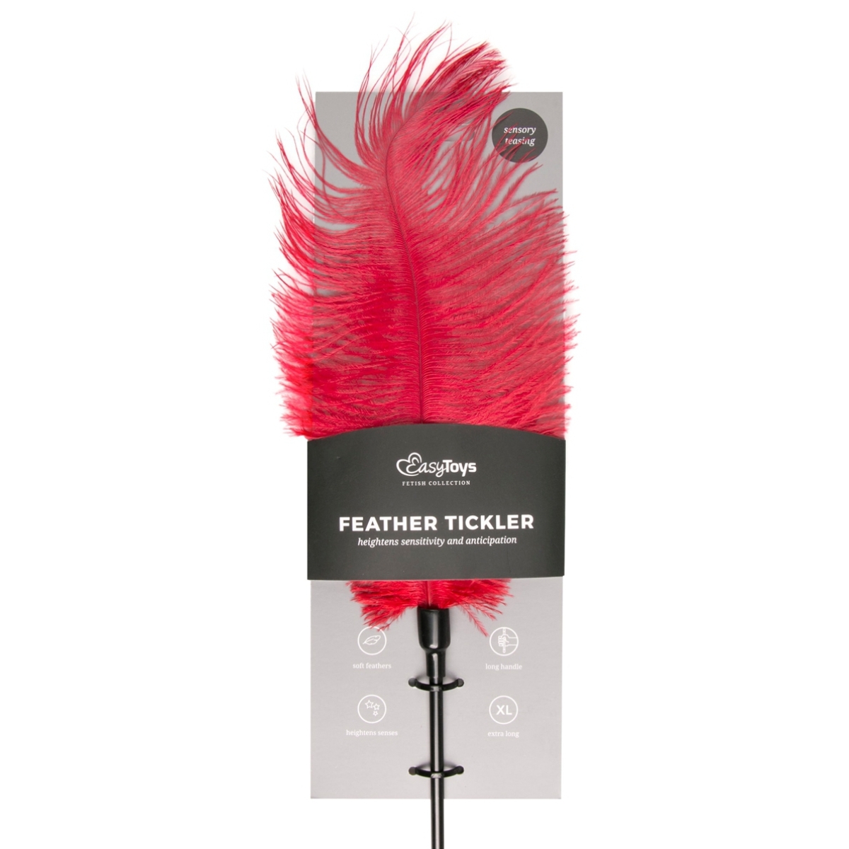 plumeau teasing rouge 56cm 1