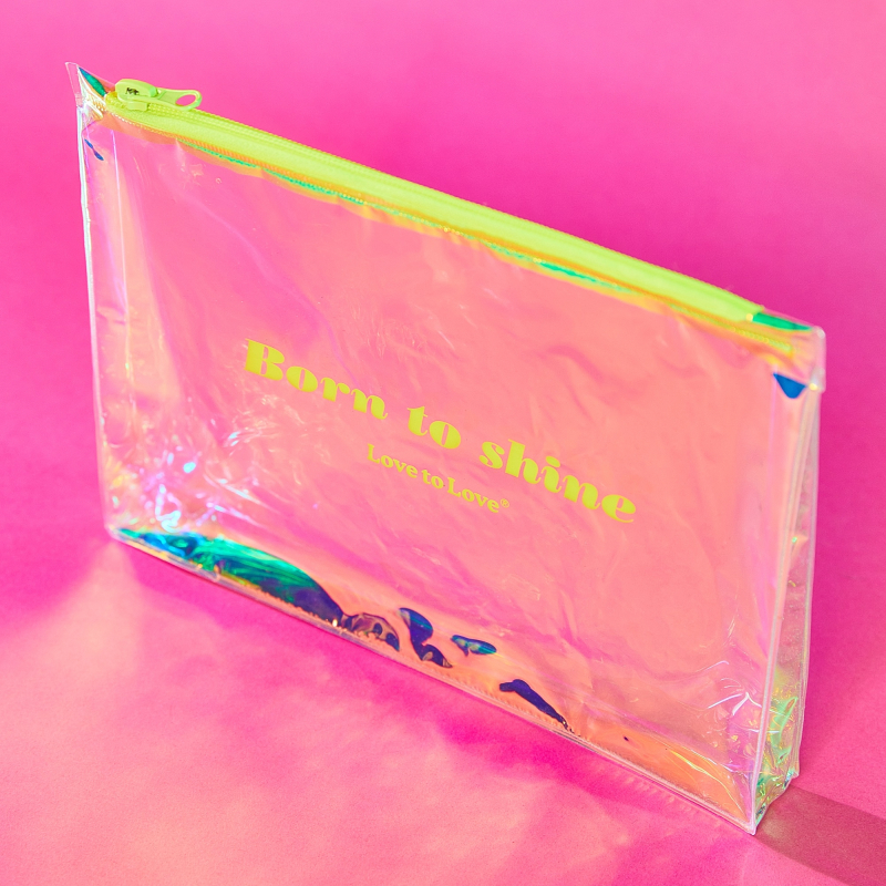 pochette de rangement born to shine zip jaune 1