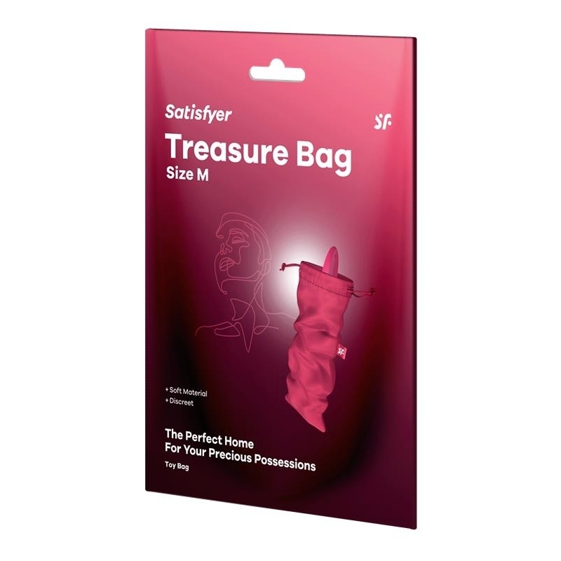 pochette de rangement treasure bag m rose