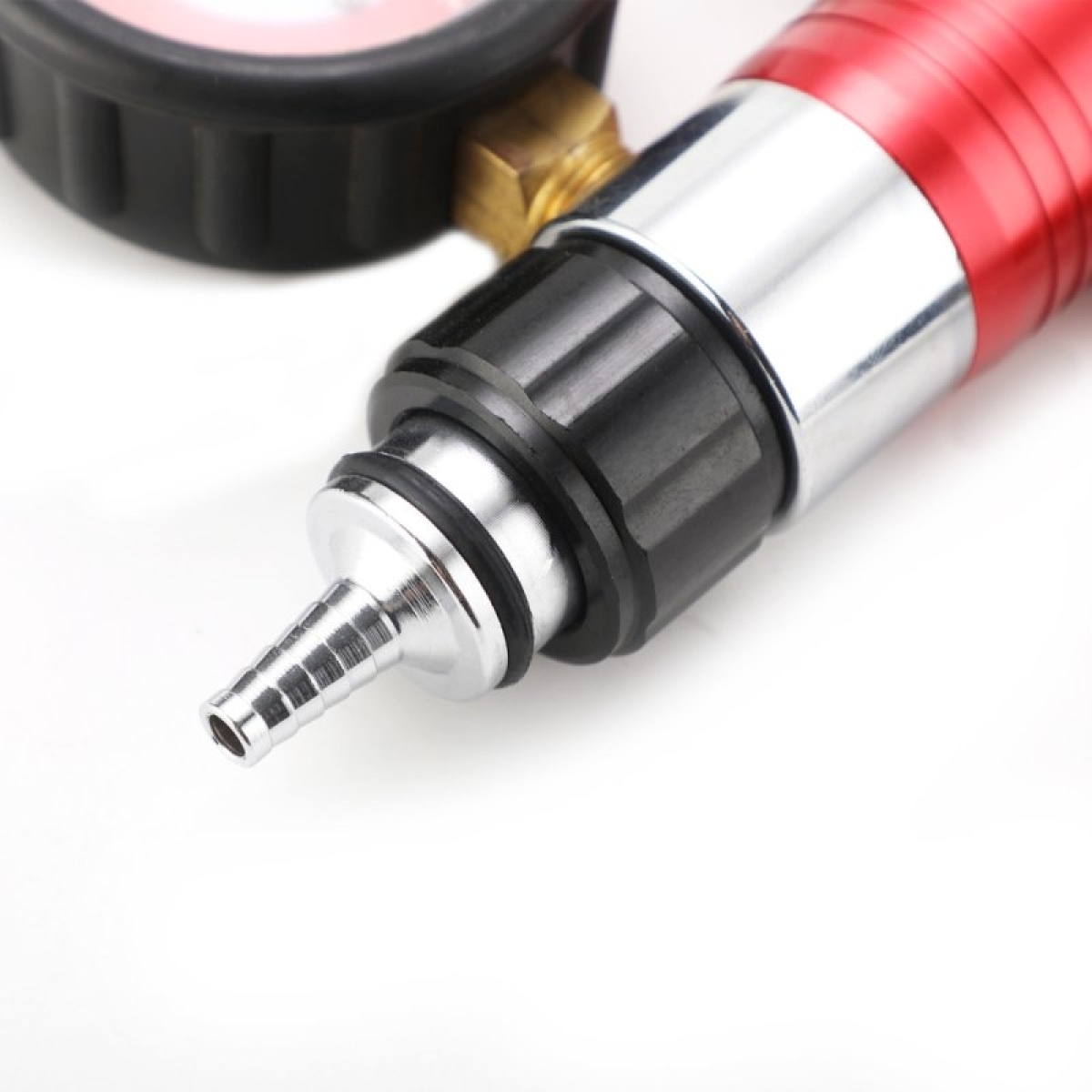 poignee pour pompe a penis avec controleur rouge metal 2