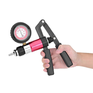 poignee pour pompe a penis avec controleur rouge metal