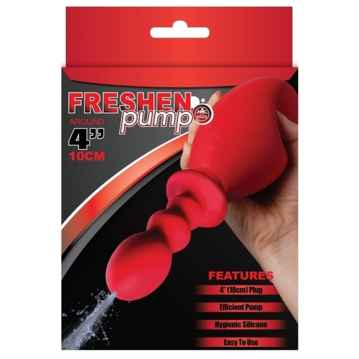 poire de lavement fresh wash 10 x 32 cm contenance 275ml rouge 1