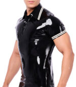 polo en latex xrub noir blanc 2