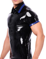 polo en latex xrub noir bleu 2