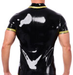polo en latex xrub noir jaune 1