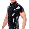 polo en latex xrub noir rouge 2