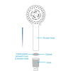 pommeau de douche avec embout de lavement clean stream 6