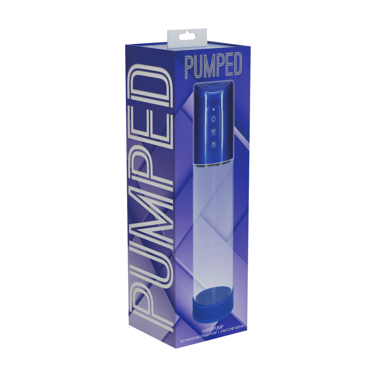 pompe a penis hyperpump 20 x 58 cm bleue 1