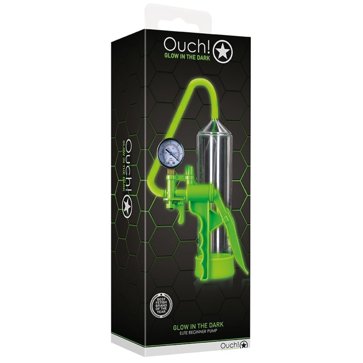 pompe a penis phosphorescente glow elite 20 x 55cm 1