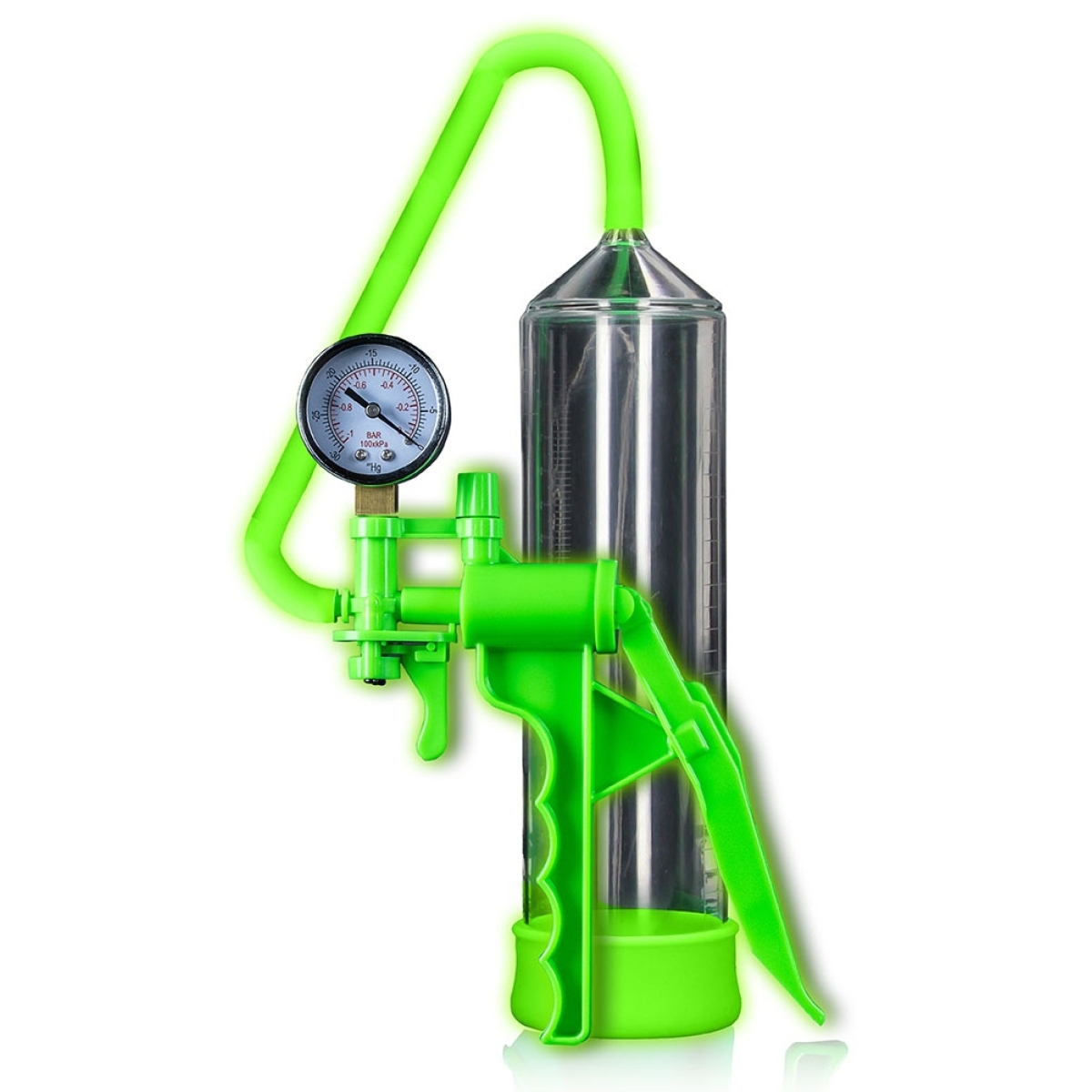 pompe a penis phosphorescente glow elite 20 x 55cm