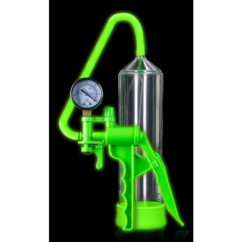 pompe a penis phosphorescente glow elite 20 x 55cm 2