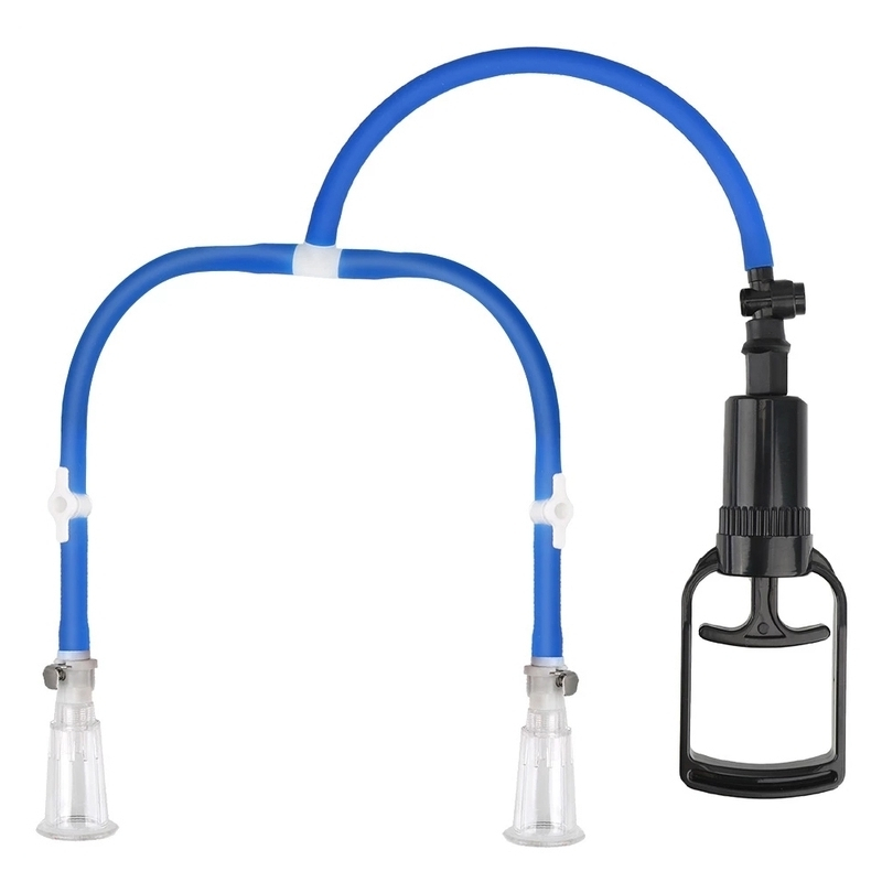 pompe pour tetons luv enhance double cup bleu