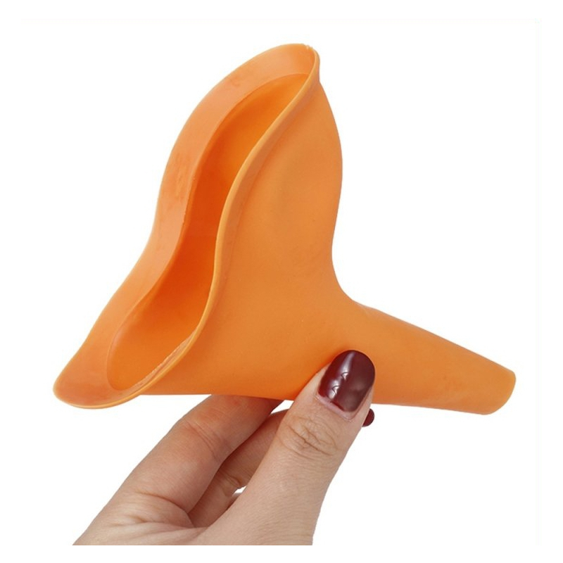 portable female urination device orange