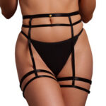 porte jarretelles double strap noir