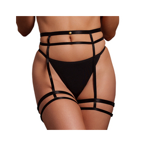porte jarretelles double strap noir