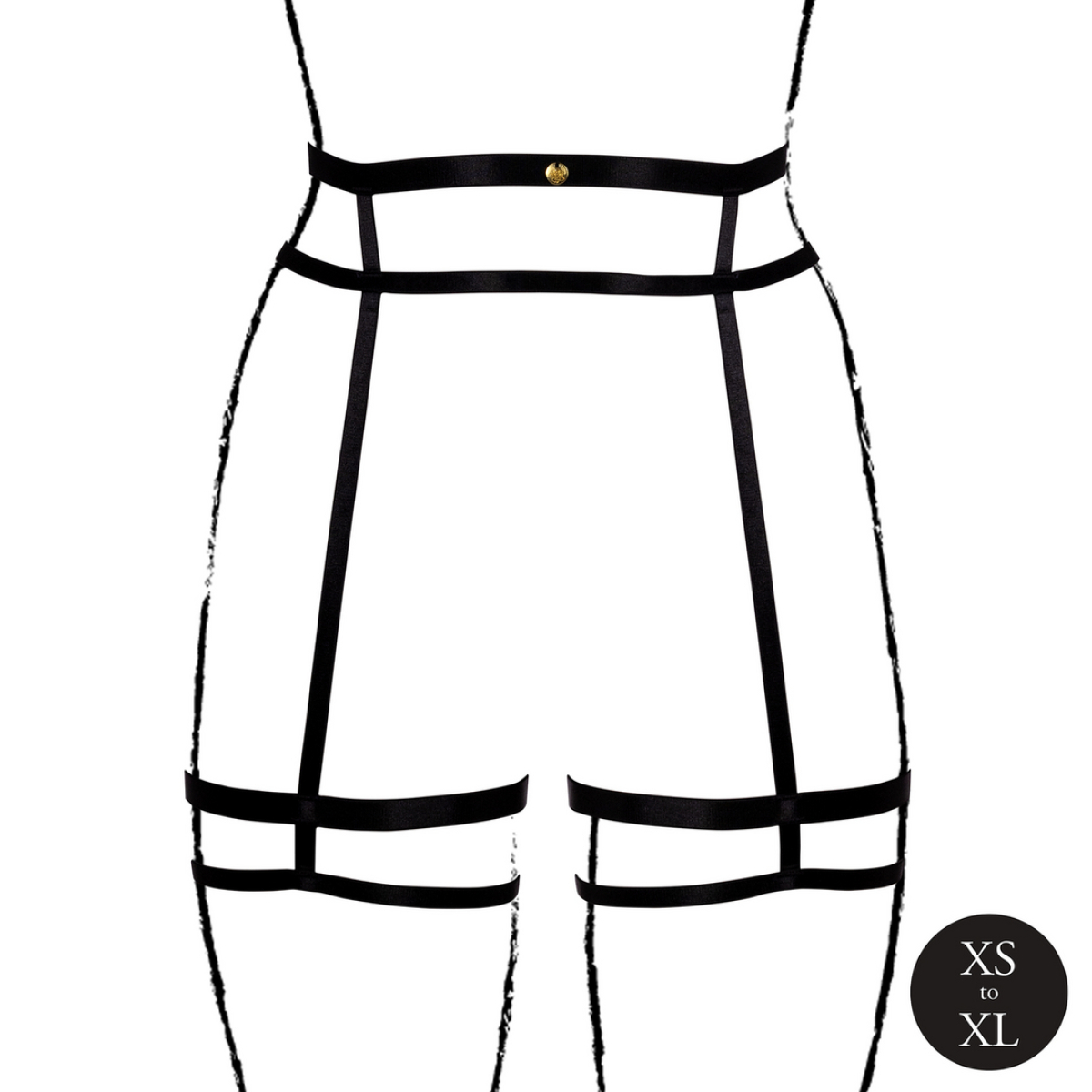 porte jarretelles double strap noir 4
