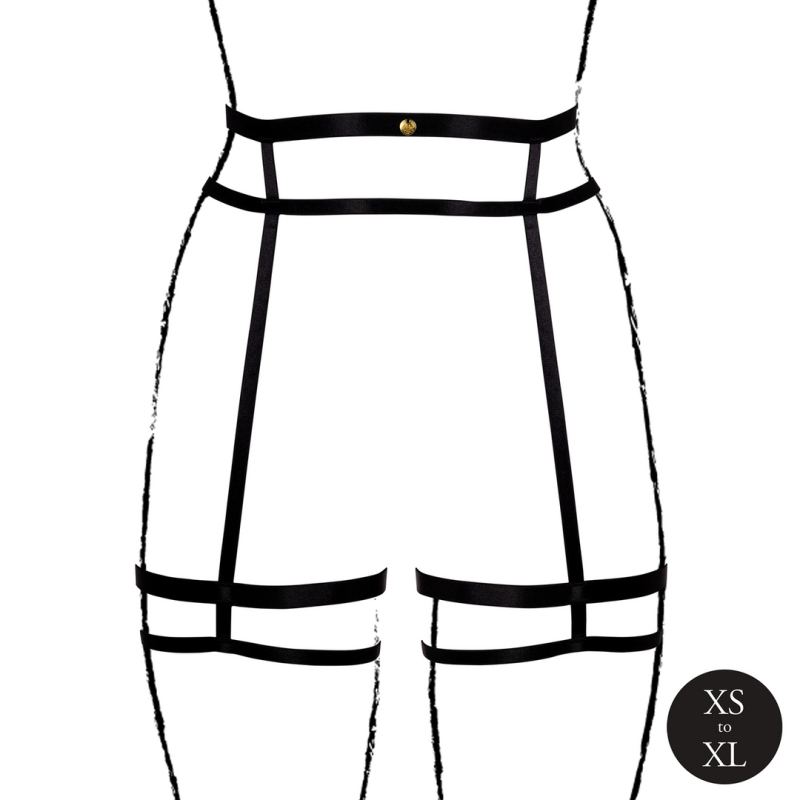 porte jarretelles double strap noir 4