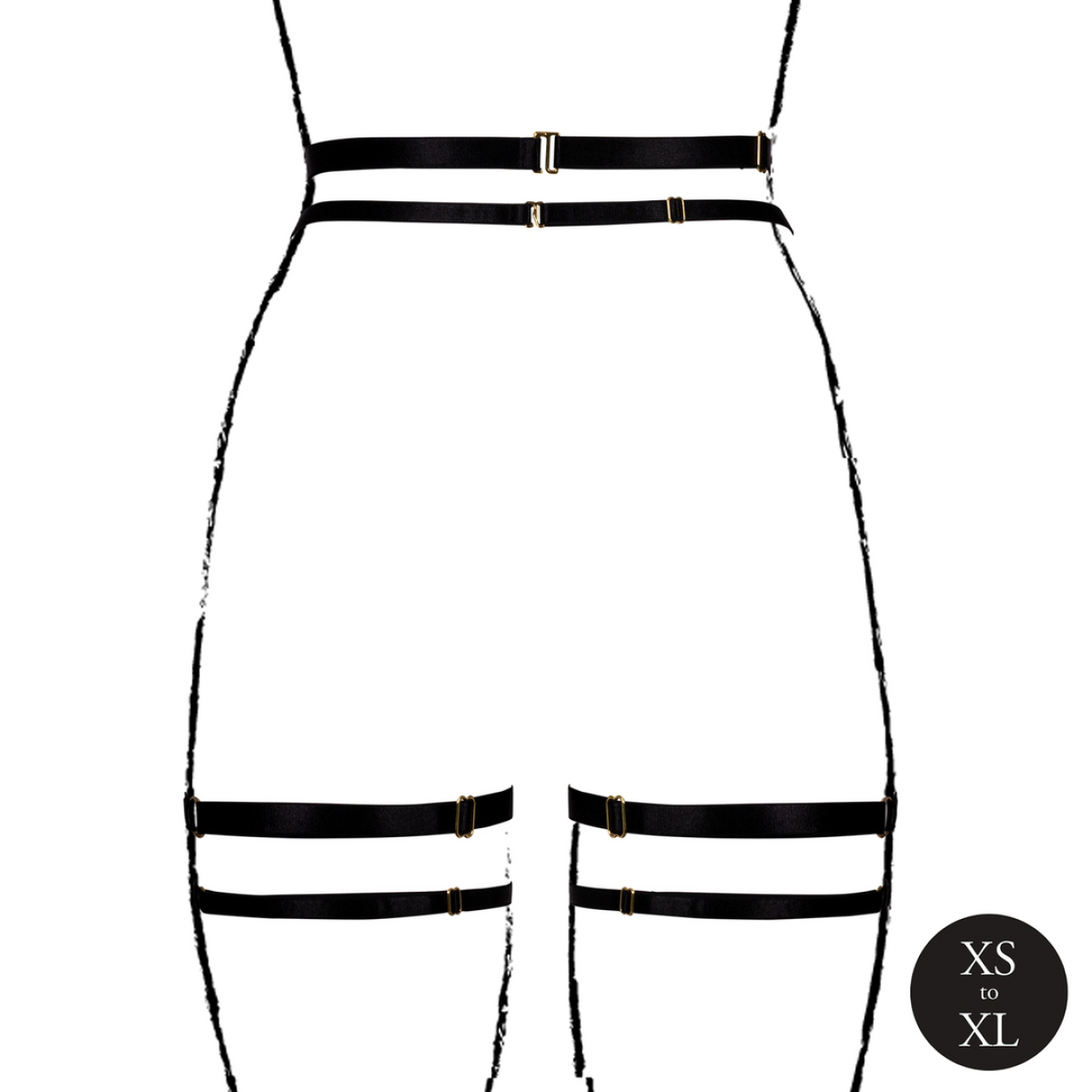porte jarretelles double strap noir 5