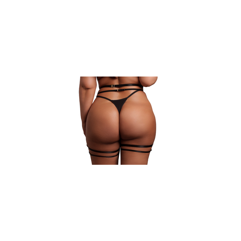 porte jarretelles grande taille double strap noir 2
