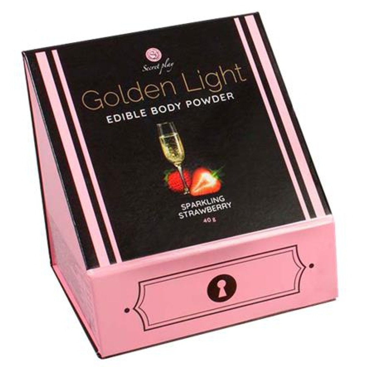 poudre corporelle comestible golden light vin petillant a la fraise 40g 3