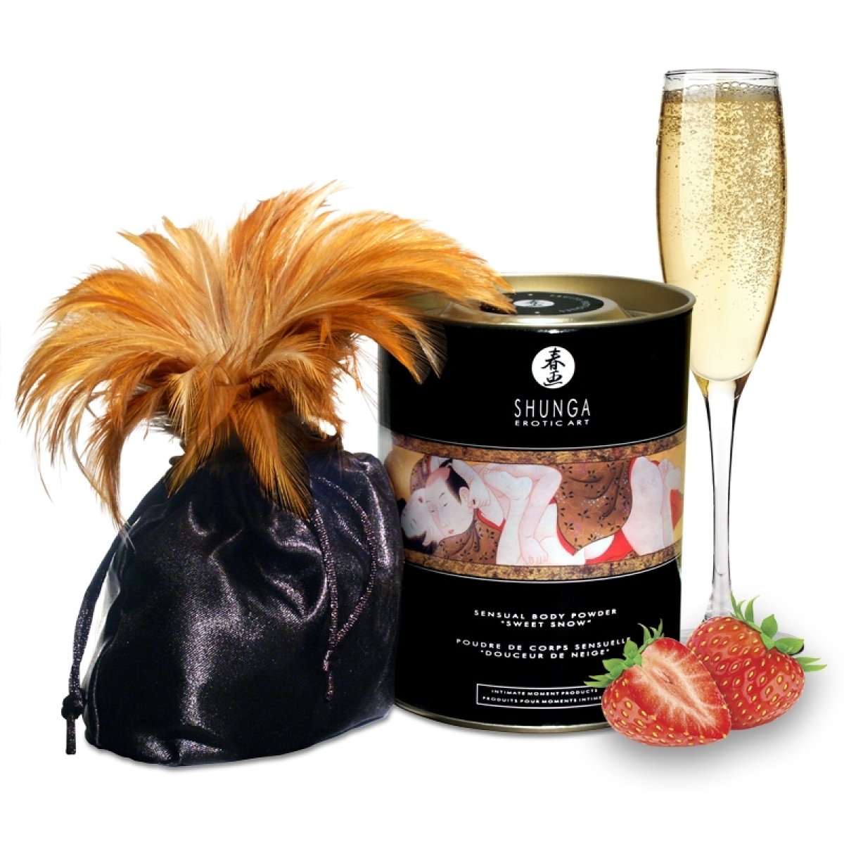 poudre de corps sensuelle vin petillant a la fraise 228gr