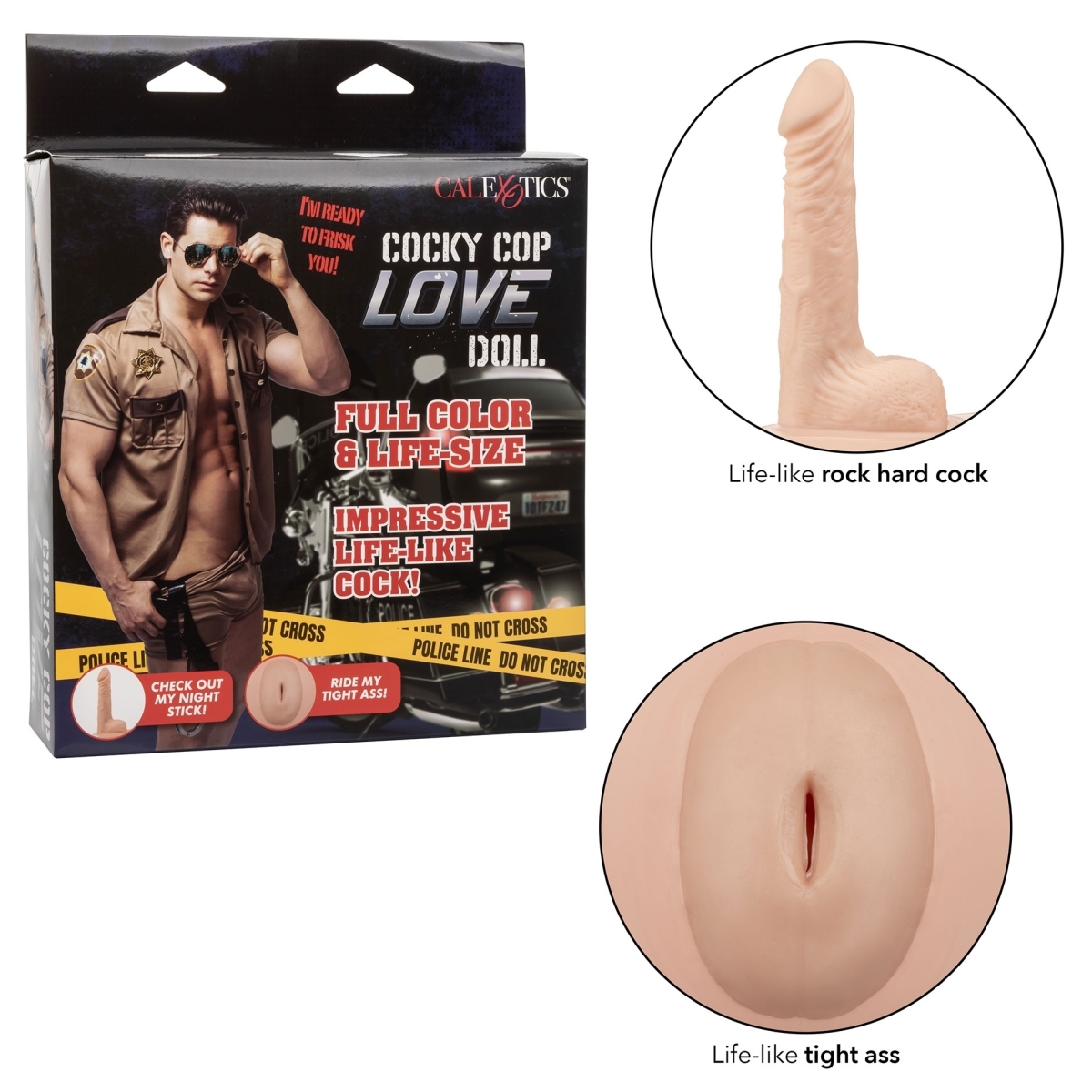 poupee gonflable homme cocky cop sexe 13cm