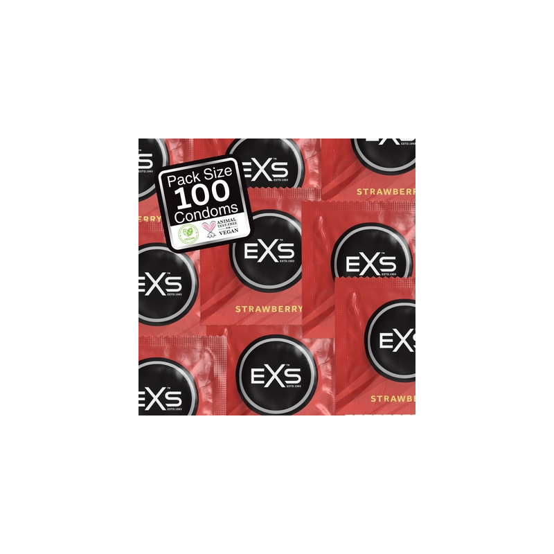 preservatifs aromatises a la fraise x100