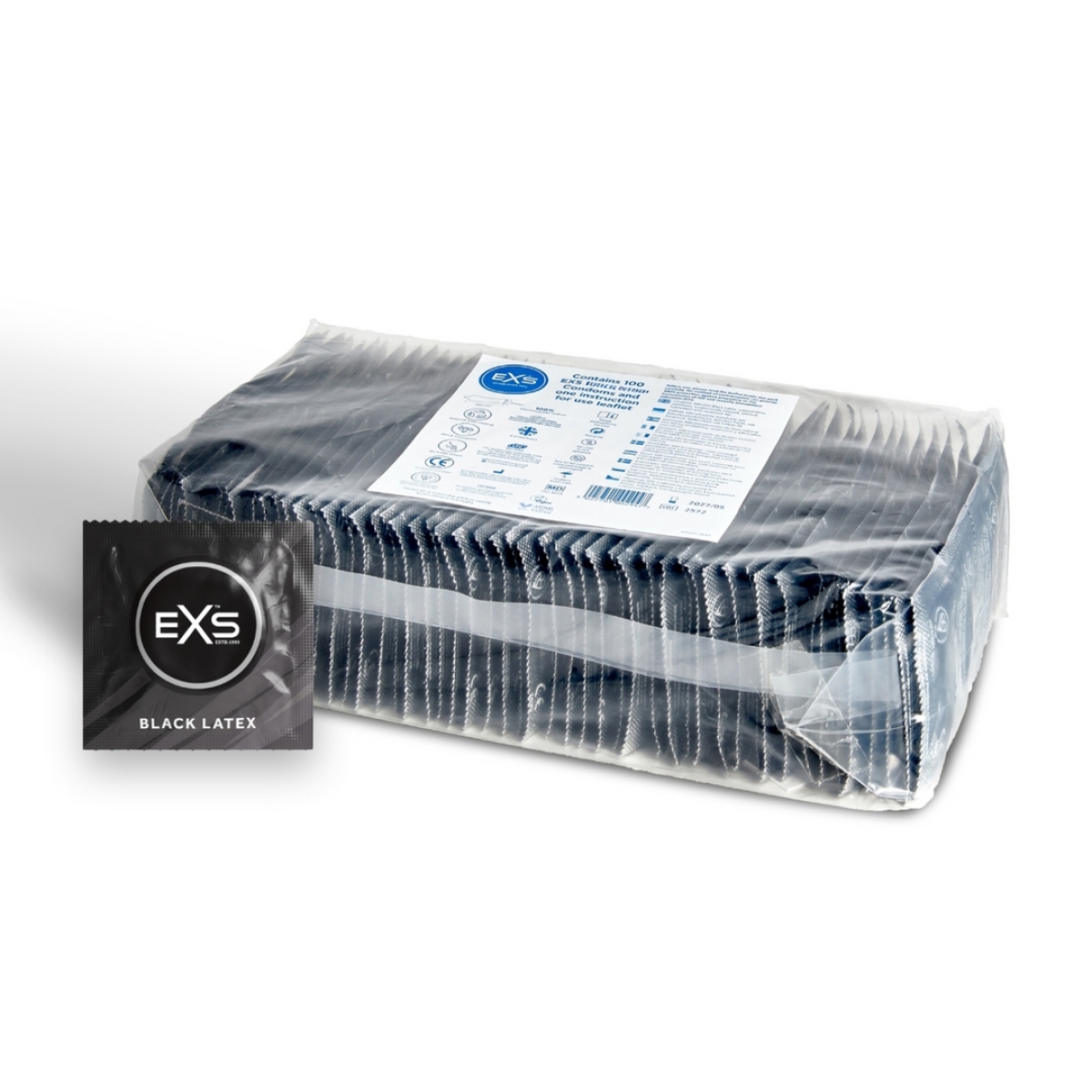 preservatifs latex noirs black x100 1