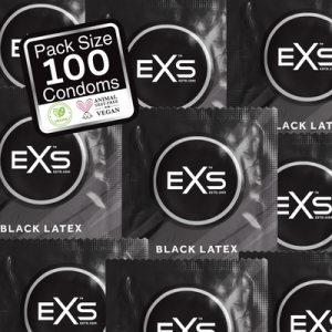 preservatifs latex noirs black x100