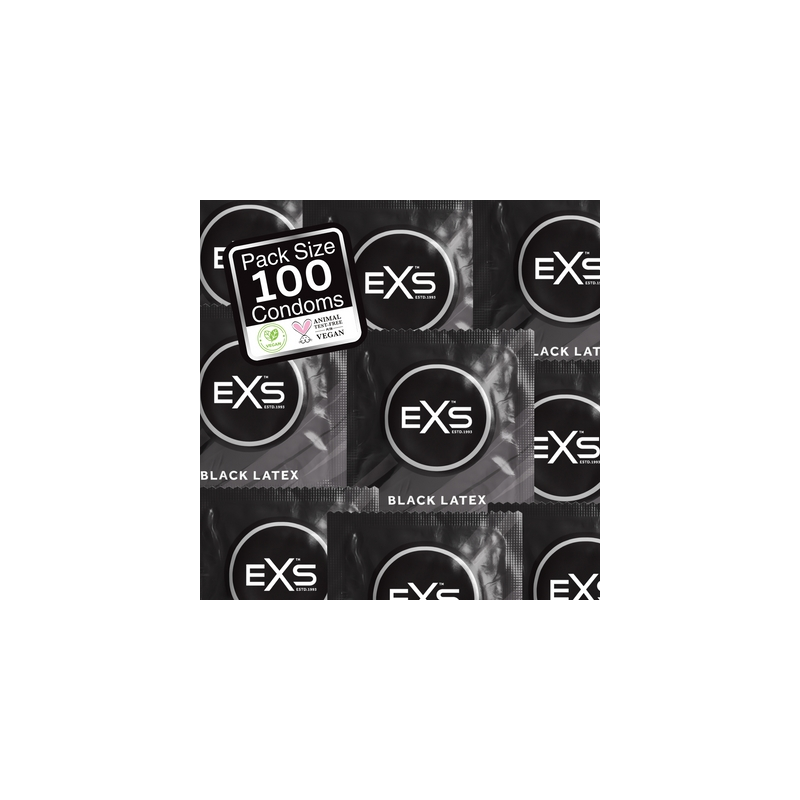 preservatifs latex noirs black x100