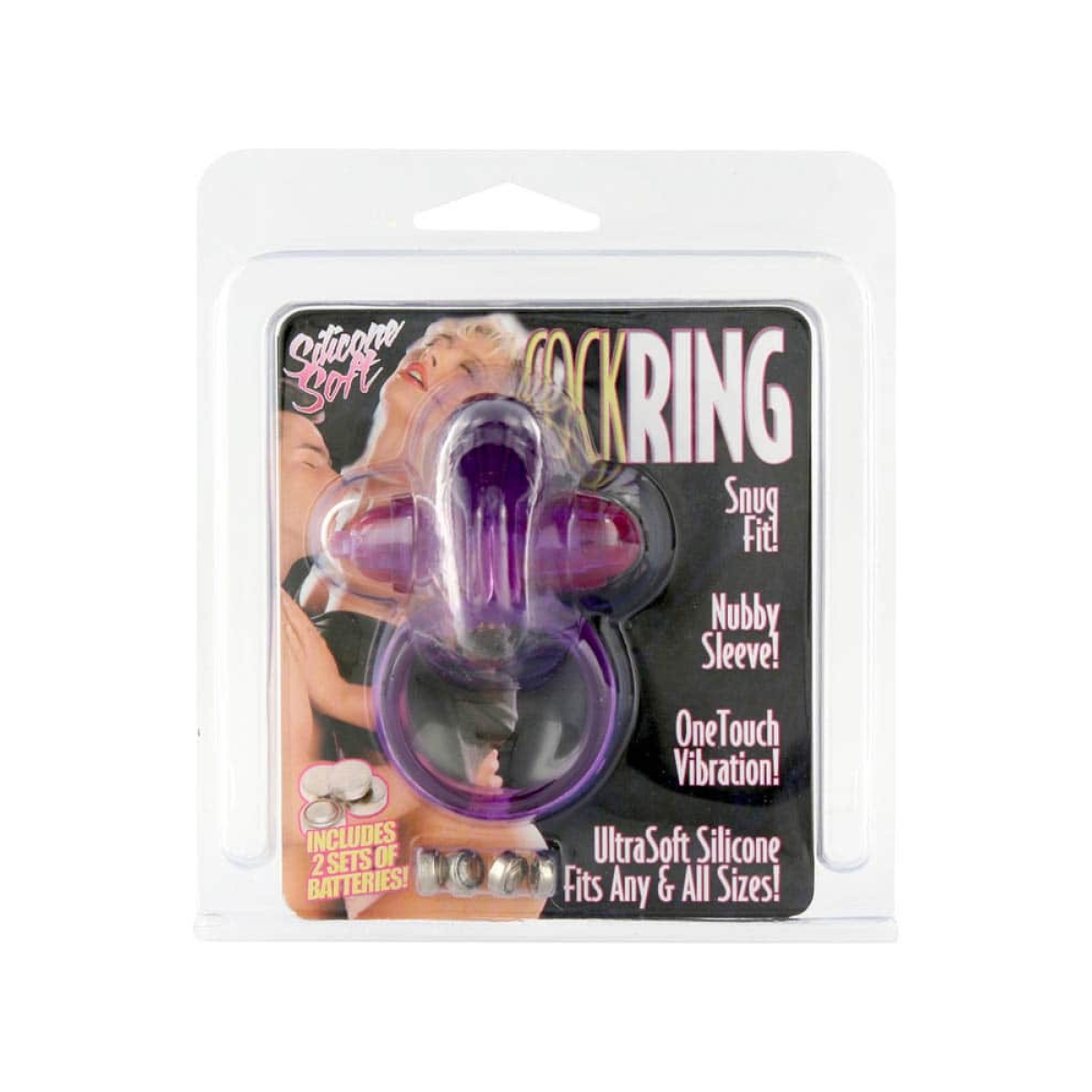 rabbit silicone vib cockring purple 1