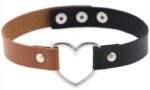 ras de cou bicolor heart noir marron 1