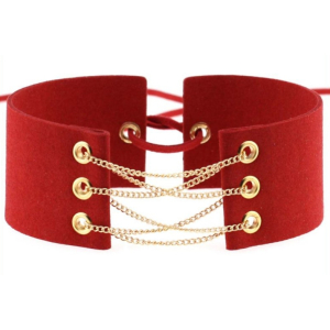 ras de cou coral rouge