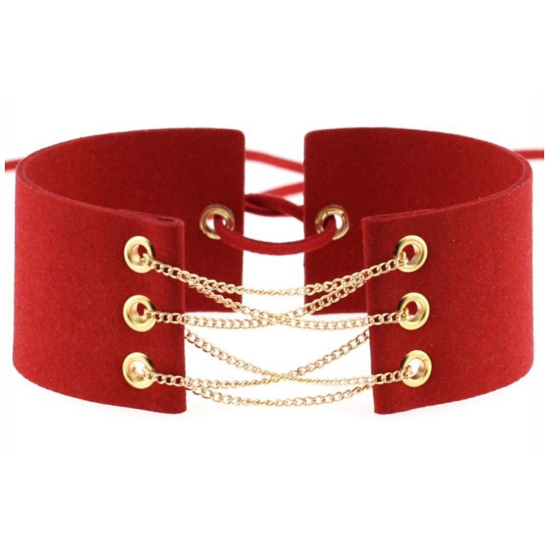 ras de cou coral rouge