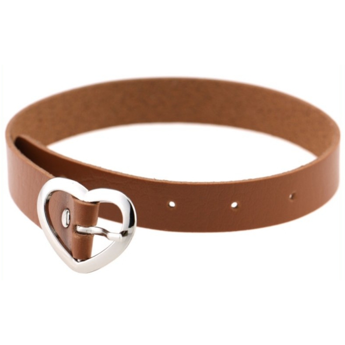ras de cou heart attach marron 1